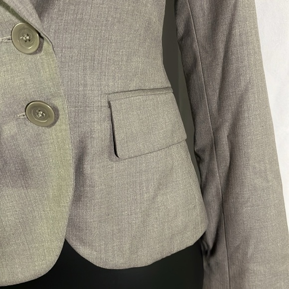 BCBGeneration Gray Classic Button Front Wool Blend Blazer - Picture 9 of 16
